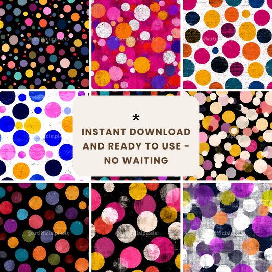 Polka Dot Mega Bundle - Digital Art Image Pack