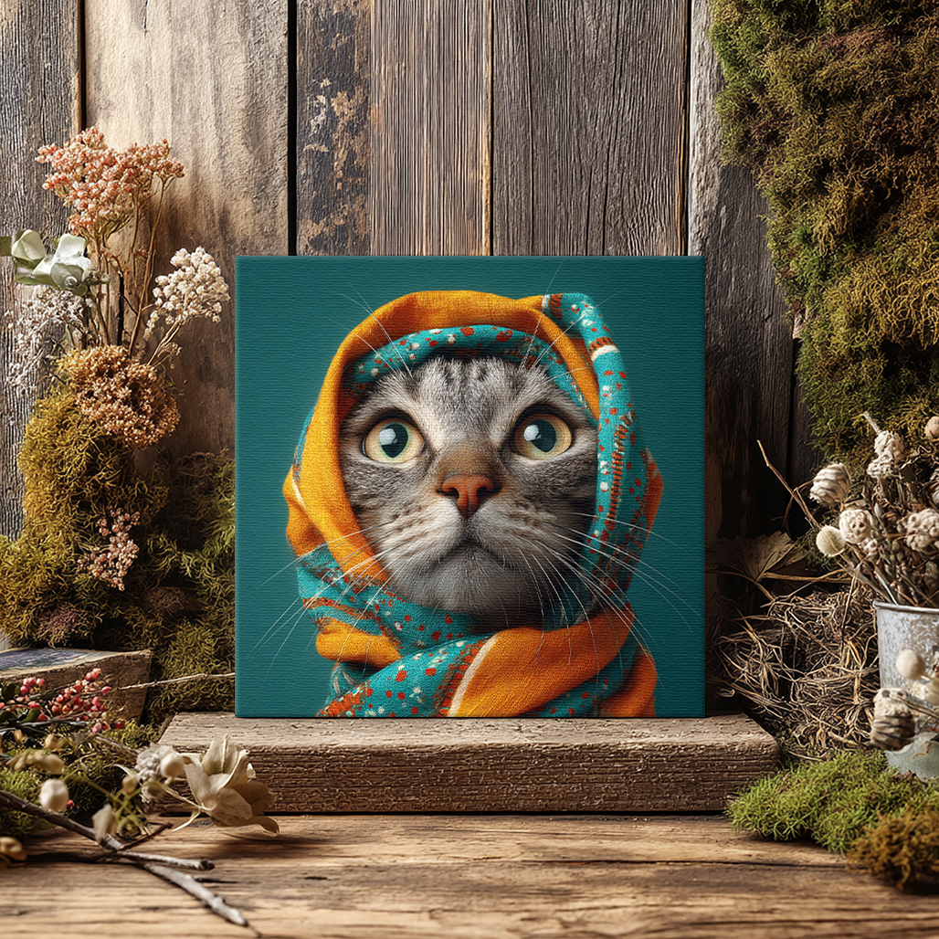 Animal Portraits in Colourful Scarves AI Art Prompts – Midjourney Pack with Images
