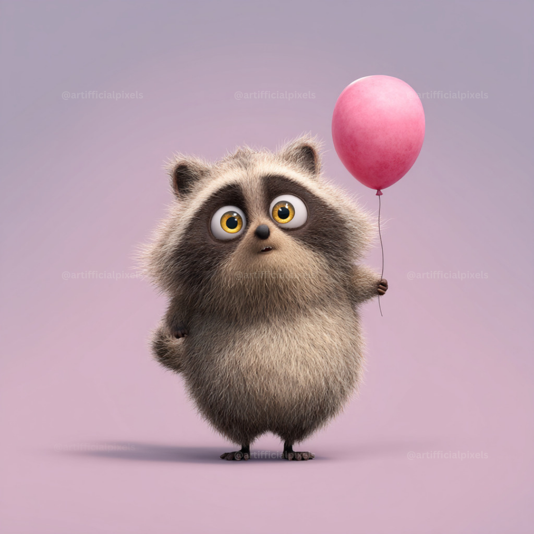 Adorable Animal Balloons AI Art Prompts – Midjourney Pack with Images
