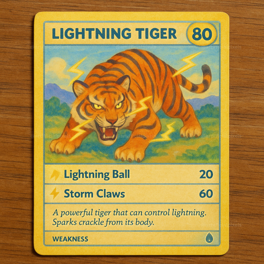 Pokémon-Style Creature Cards AI Art Prompts – ChatGPT Pack with Images