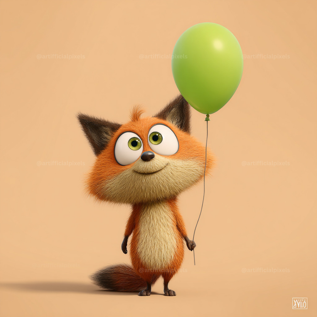 Adorable Animal Balloons AI Art Prompts – Midjourney Pack with Images