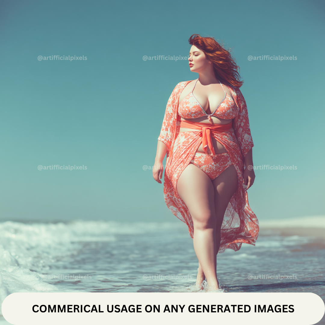 beautiful-glamour-beach-models-midjourney-ai-prompt-women-in-coral