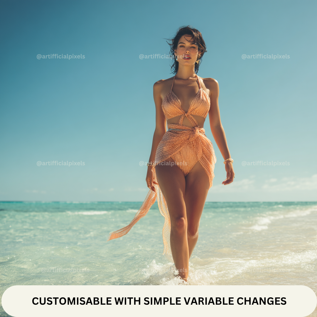 beautiful-glamour-beach-models-midjourney-ai-prompt-women-in-peach