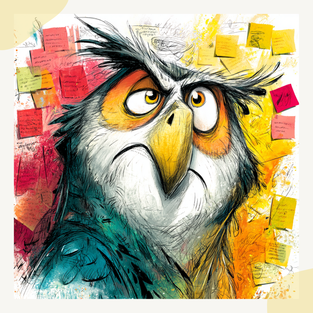 colourful-sketchbook-animal-art-midjourney-ai-art-generator-prompt-owl