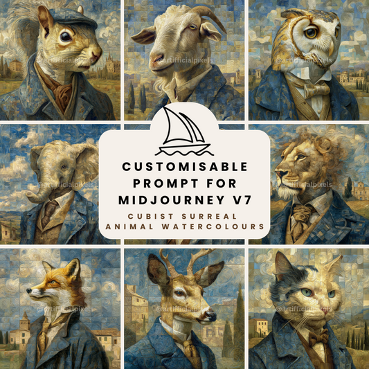 customisable-midjourney-ai-image-bundle-watercolour-cubism-art-front-cover