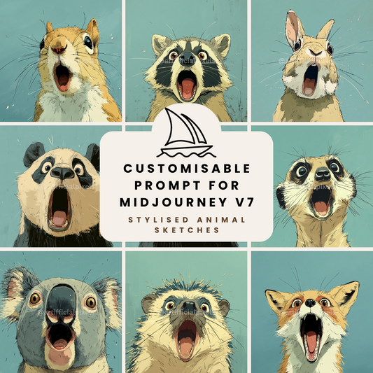 customisable-midjourney-ai-prompt-stylised-animal-sketches-front