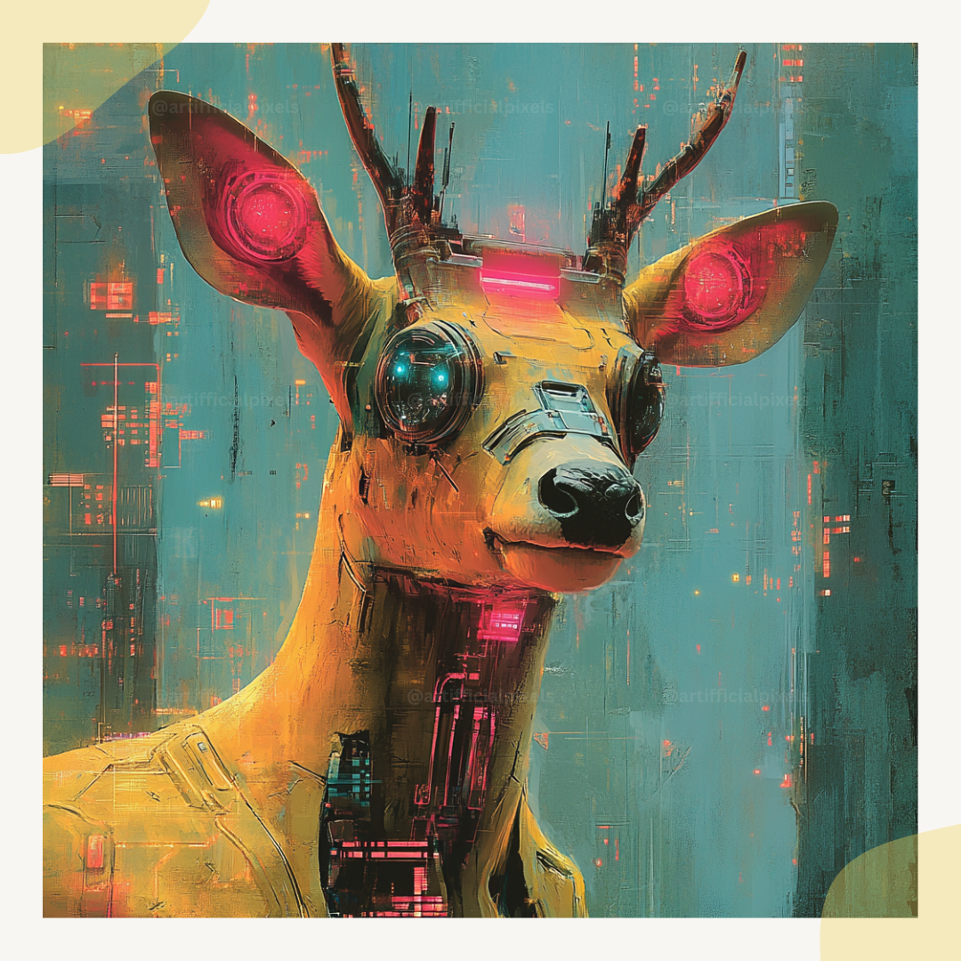 cyberpunk-animal-portraits-midjourney-ai-art-prompt-deer