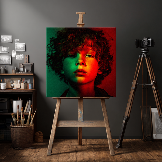 FREE Red & Green Studio Portrait Prompt Pack for Midjourney