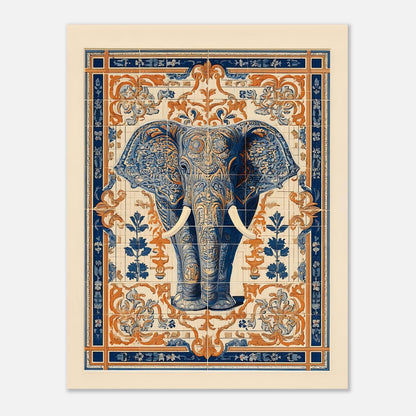 Elephant poster wall art print size 27x35 cm / 11x14 inch, medium home decor
