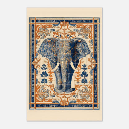 Elephant poster wall art print size 60x90 cm / 24x36 inch, large bohemian wall decor