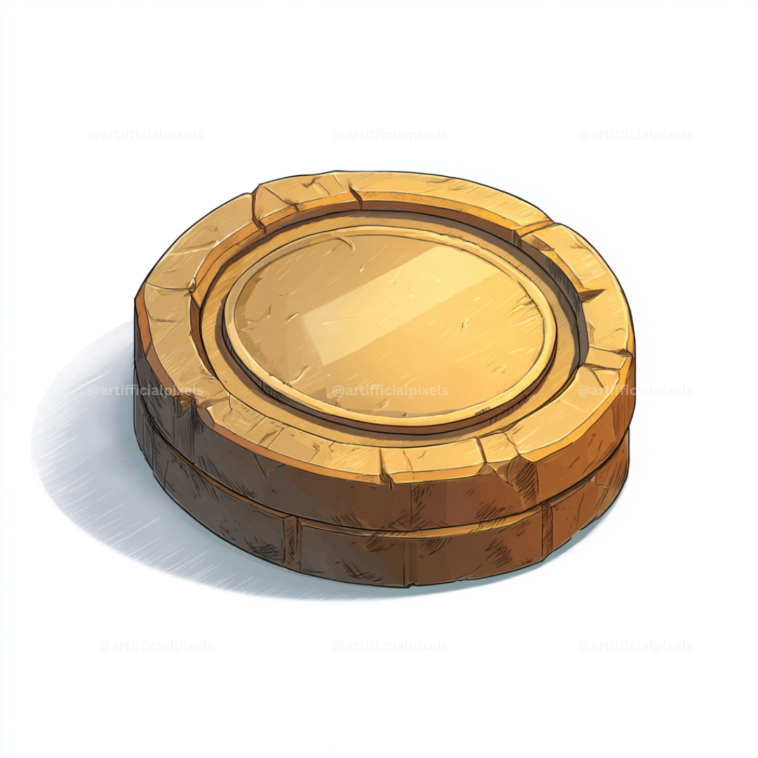 isometric-stylized-game-icon-midjourney-prompt-gold-coin