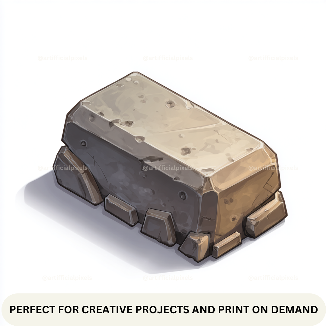 isometric-stylized-game-icon-midjourney-prompt-iron-bar