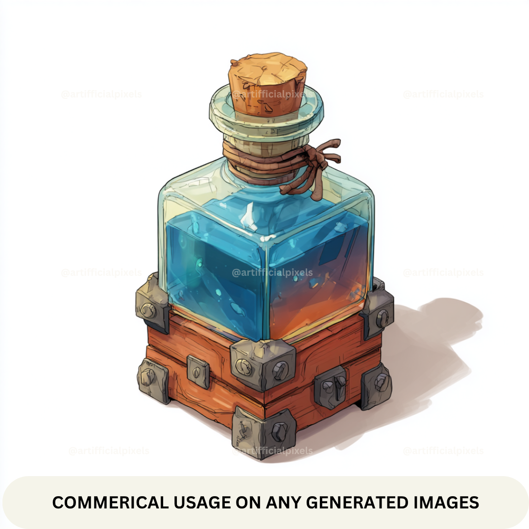 isometric-stylized-game-icon-midjourney-prompt-potion