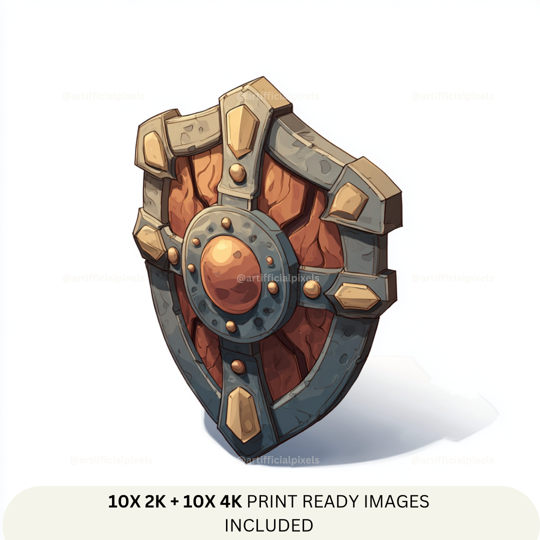 isometric-stylized-game-icon-midjourney-prompt-shield