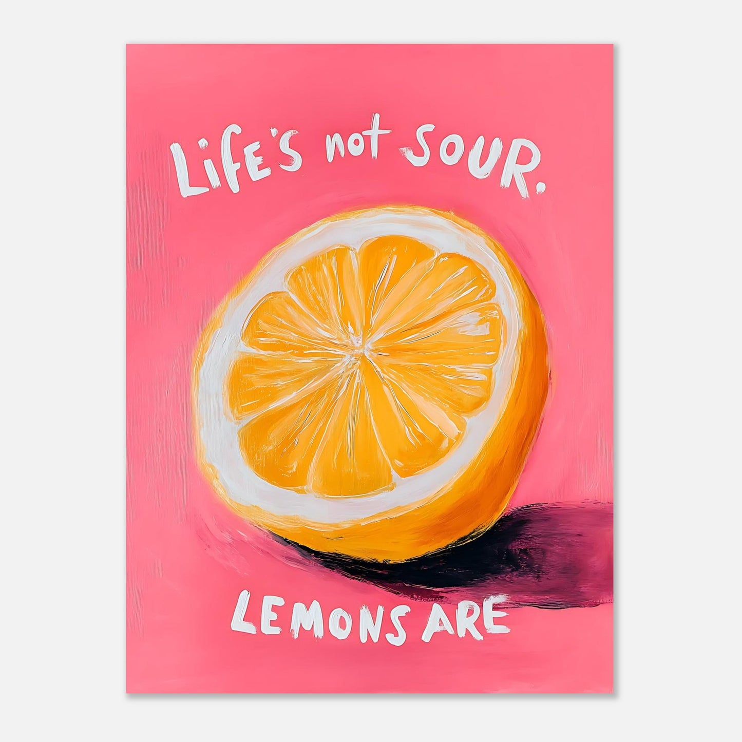 Lemon motivation print size reference displaying 18x24 dimensions for medium wall decor artwork

