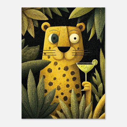 Leopard poster visual art design detail showing wildlife statement wall decor artwork