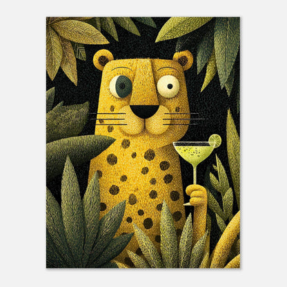 Leopard poster visual art design detail showing wildlife statement wall decor artwork