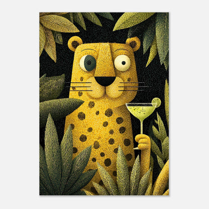 Leopard poster visual art design detail showing wildlife statement wall decor artwork

