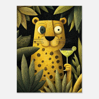 Leopard poster visual art design detail showing wildlife statement wall decor artwork
