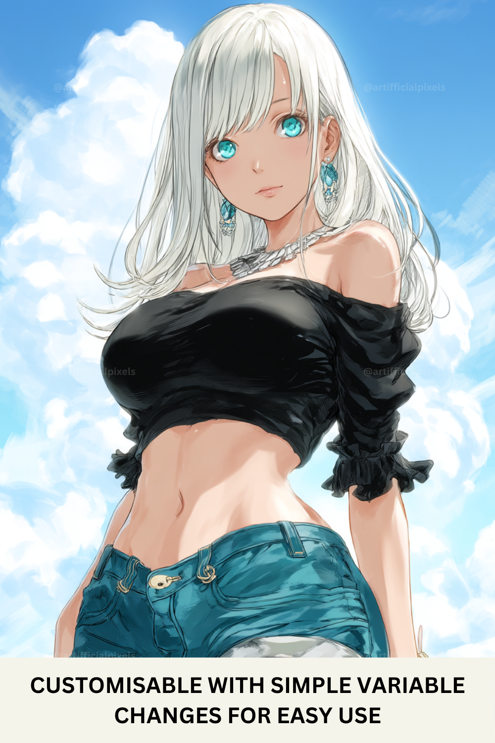 Anime Summer Character Art Prompt for Midjourney AI Image Generator