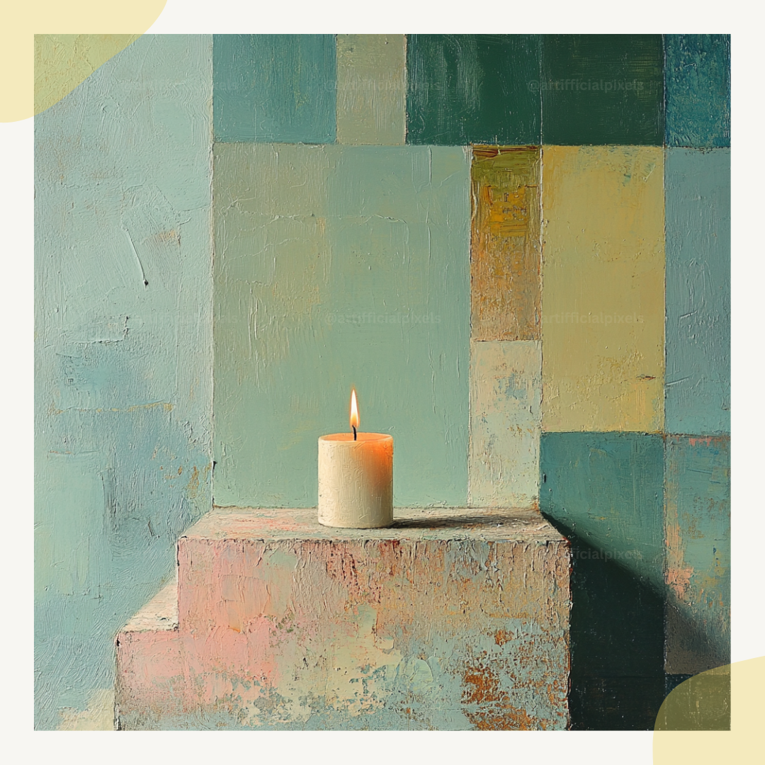 texured-painted-still-life-prompt-for-midjourney-ai-image-generator-candle