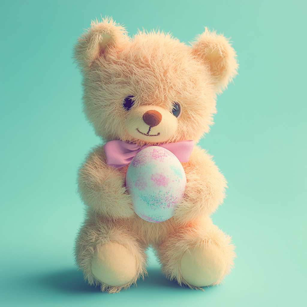FREE Midjourney Prompt Base Pack: Soft Pastel Plush Easter Animal