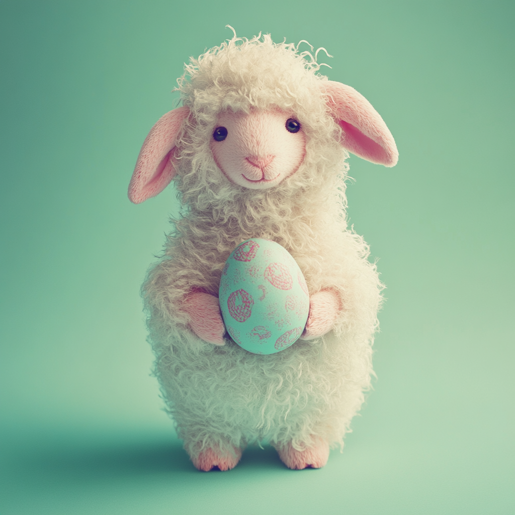 FREE Midjourney Prompt Base Pack: Soft Pastel Plush Easter Animal