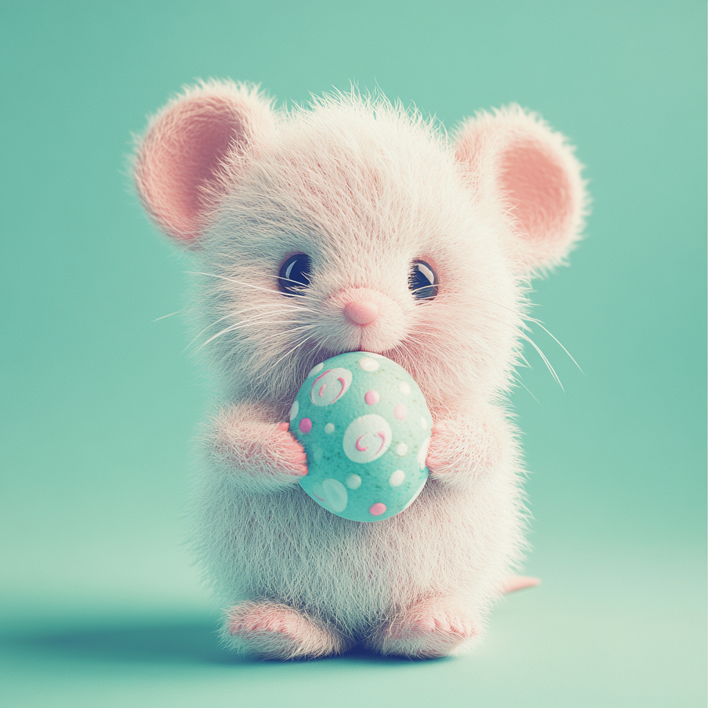 FREE Midjourney Prompt Base Pack: Soft Pastel Plush Easter Animal