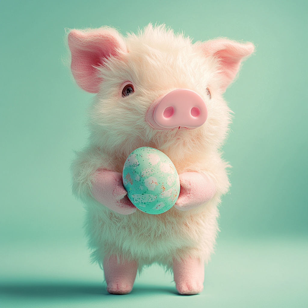 FREE Midjourney Prompt Base Pack: Soft Pastel Plush Easter Animal