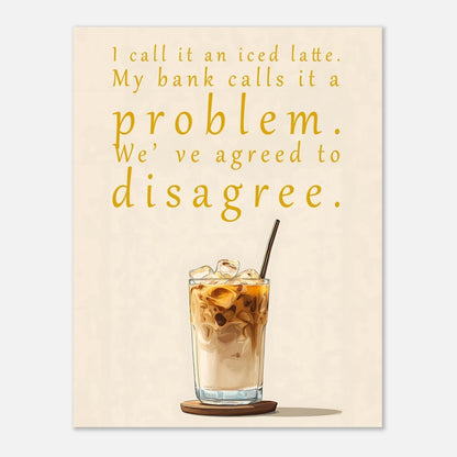 Witty coffee typography poster digital design file for modern kitchen wall decor


